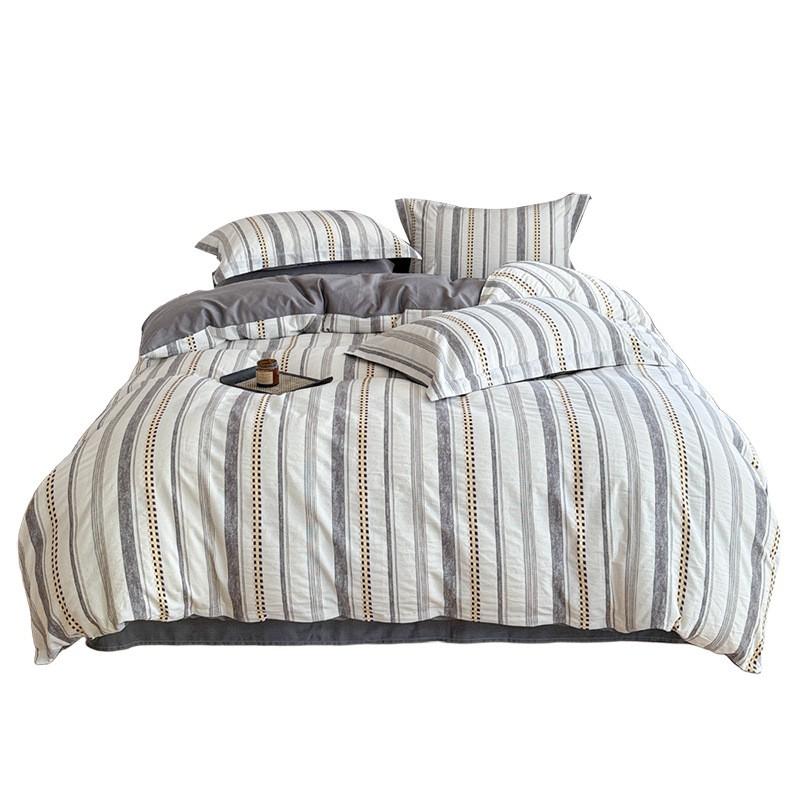 100% Cotton Bed Sheet Set A-Class Yarn-Dyed Jacquard Vintage Soft Bedding 1.5m 1.8m Beds