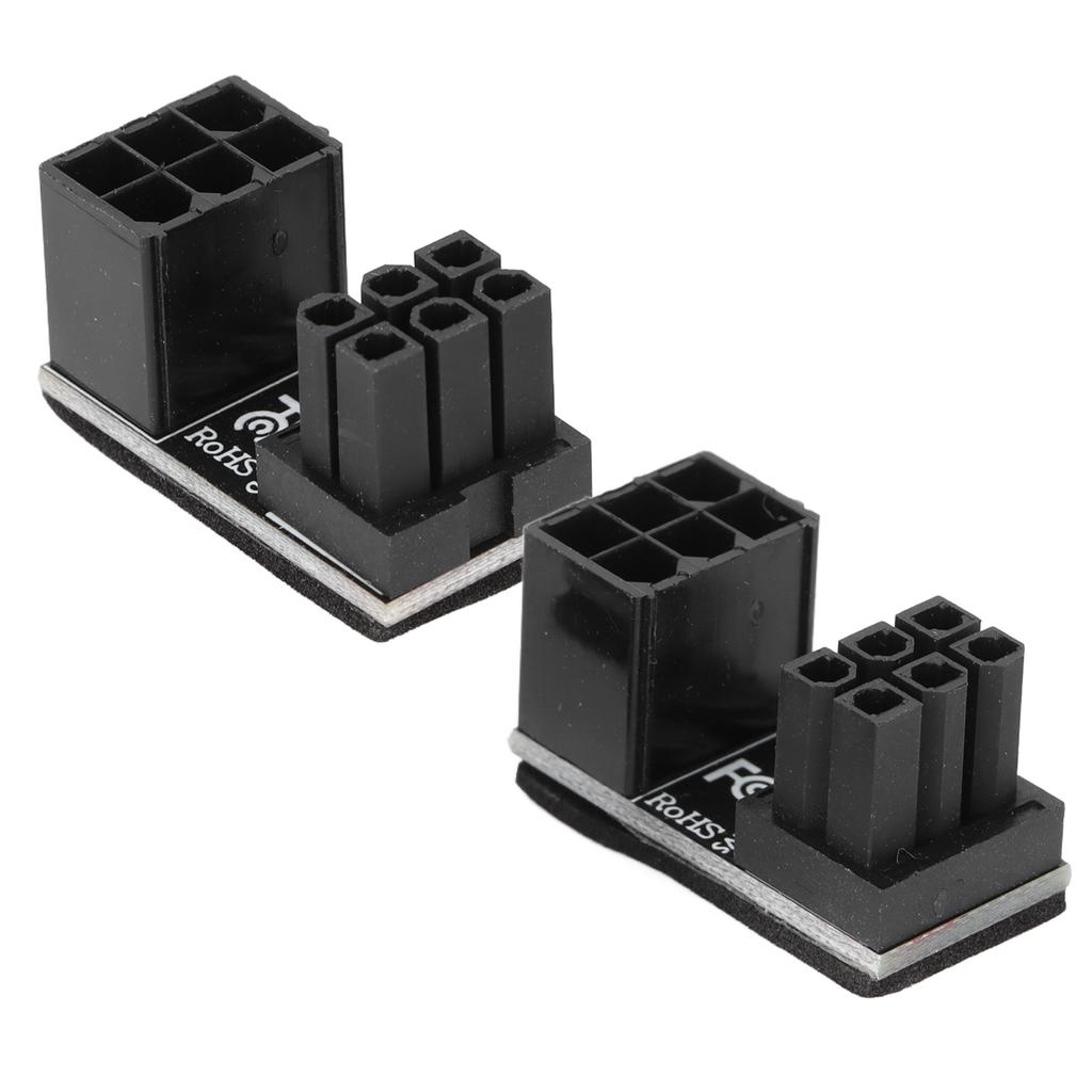 2PCS ATX 6pin Adapter Abrasion Performance Small Volume Light Weight Desktops Graphics Card AdapterSponge Model