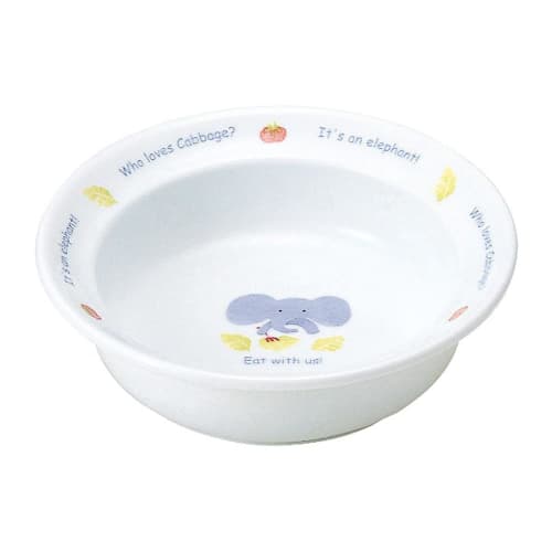 NARUMI Children's Dinnerware Set, "Let's Eat Together!" 4-Piece Set, Easy-to-Scoop Dish, Perfect for Baby Showers, First Meal Ceremonies, and Baby Foo