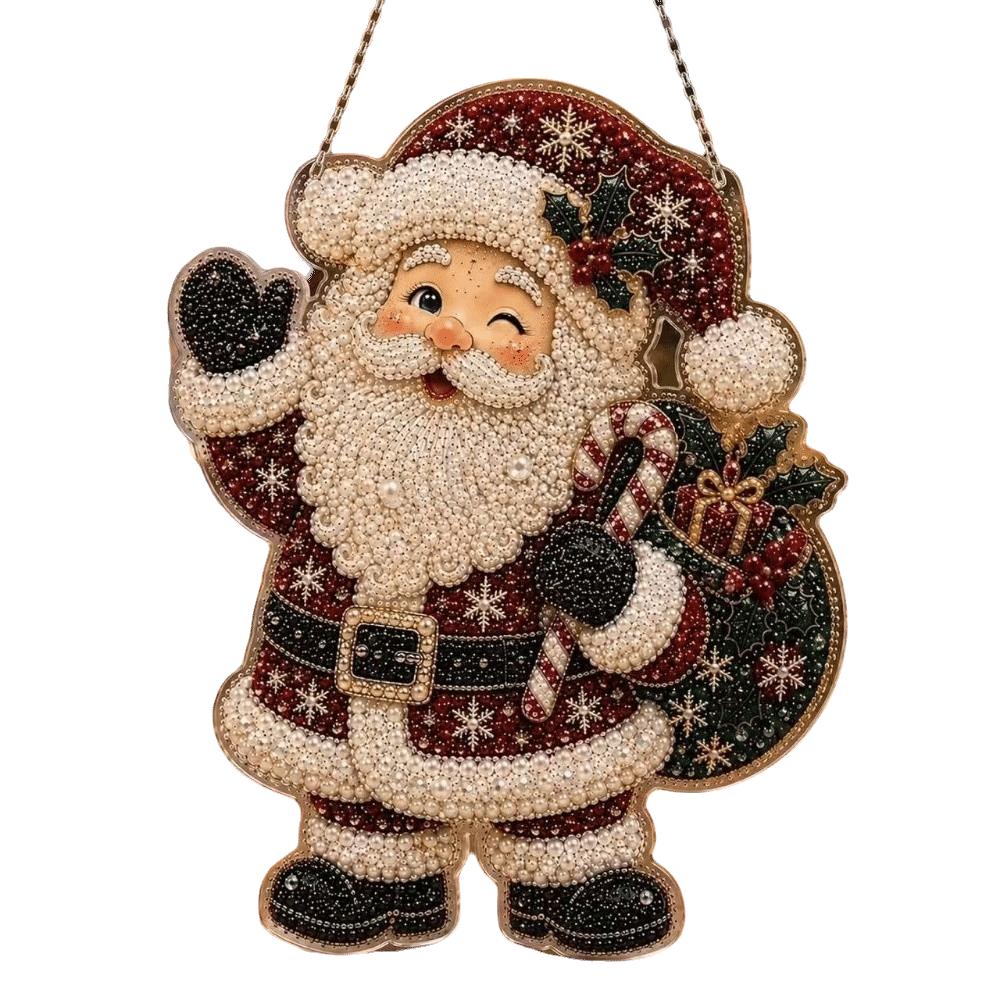 2D Flat DIY Pearl Painting Kit Pumpkin Christmas Hanging Decoration  Door Decoration