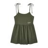 Naked Surf Club Wrinkle Ribbon Mini Dress (Khaki)