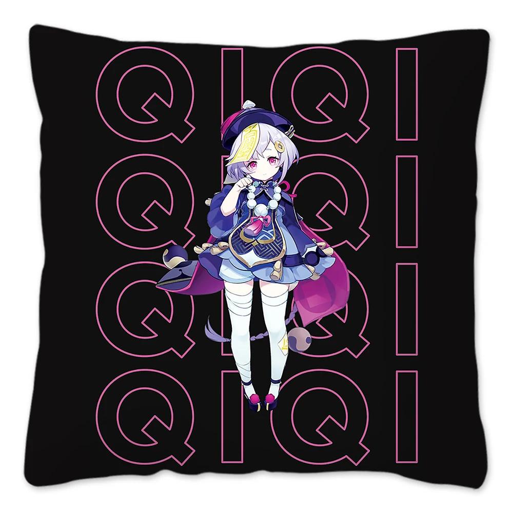 

Genshin Impact Pillowcase 100% Polyester Cushion Cover Decor Game Kaeya Tiddies Venti Throw Pillow Case Cover Home Dropshipping 16x16in 40x40cm