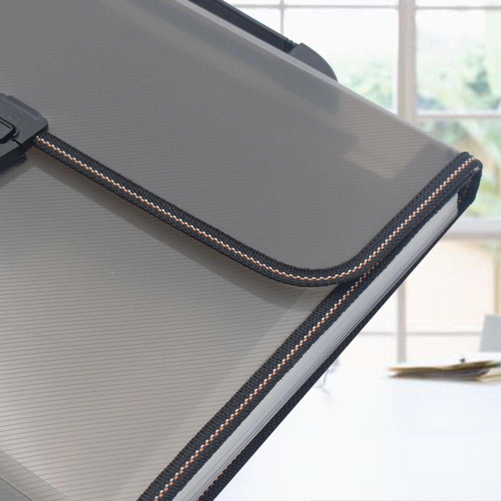 13 Pocket Test Paper Storage Bag Waterproof Large Capacity Accordion File Folder Portable with Index Stickers