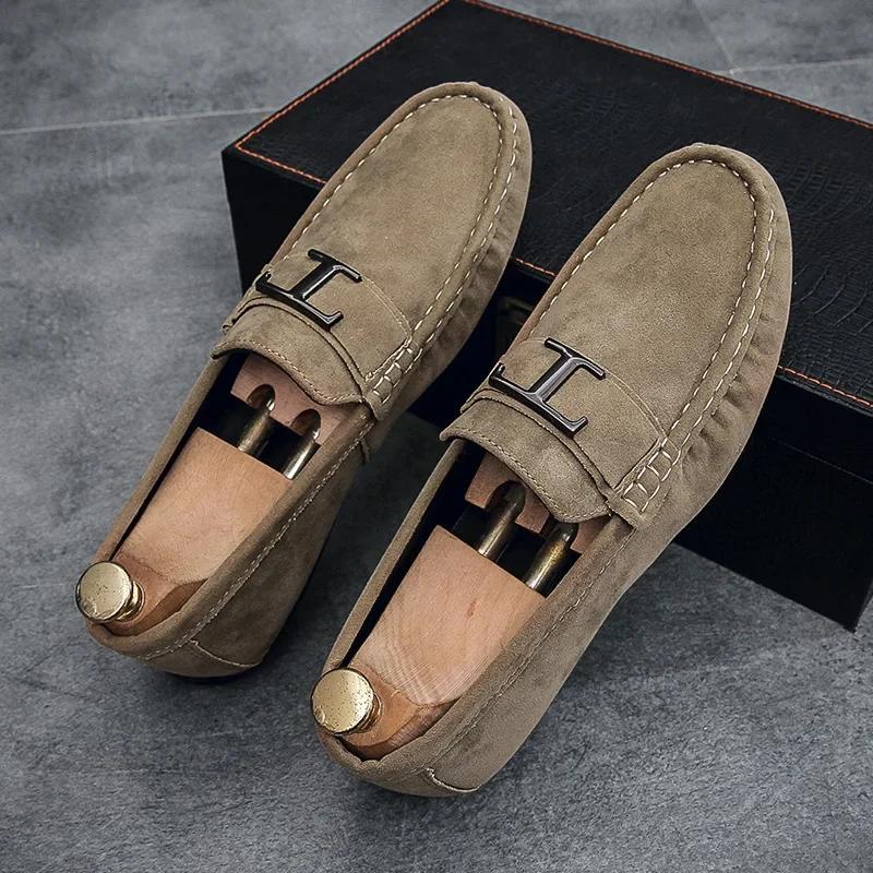 Fashion Mens Shoes Leather Male Men's Men Sneakers Shoes for Men Luxury Designer Brand Casual Loafers Flat Flats Leather Man Shoes