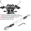 Motorcycle Handlebar Cross Bar, 7/8" 22mm Handlebar Strengthen Lever Bar Adjustable Motorcycle Balance Reinforce Lever (Silver)