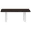 Washbasin Top with Mounting Bracket Steel and Solid Oak Wood