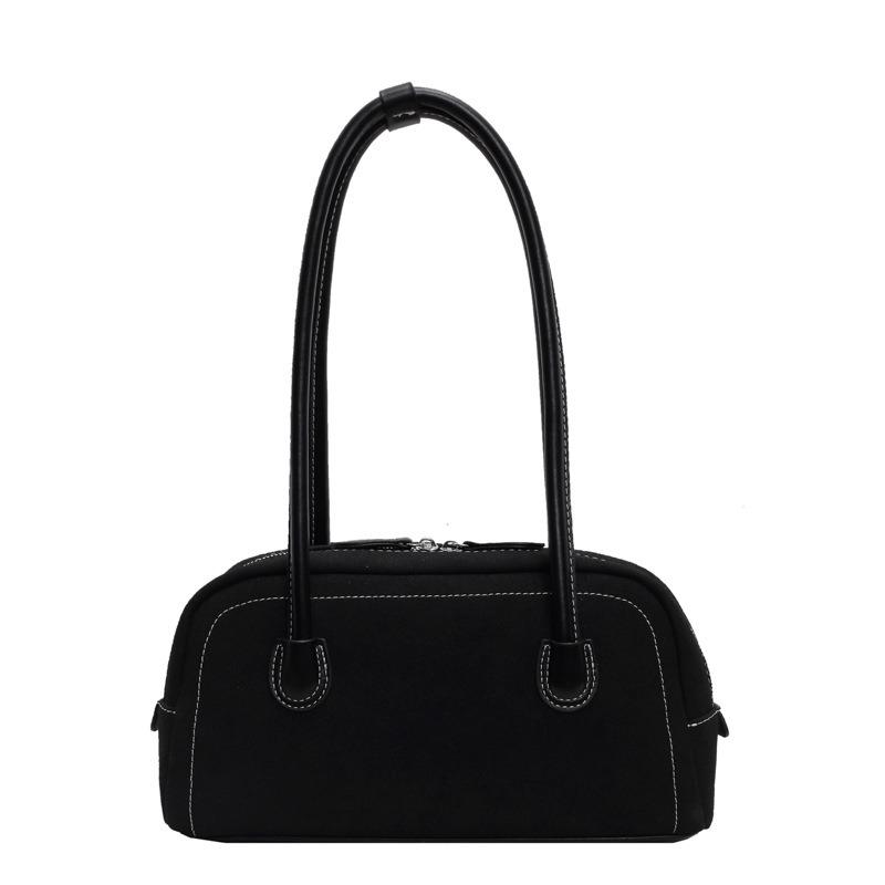 Retro Versatile Trend Bag Women's Large Capacity Suede Portable Underarm Bag Crossbody Bag Back