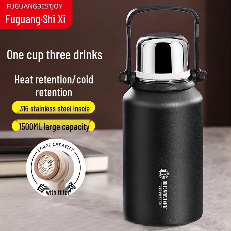 FUGUANG Outdoor Stainless Steel Dual-Drink Insulated Bottle