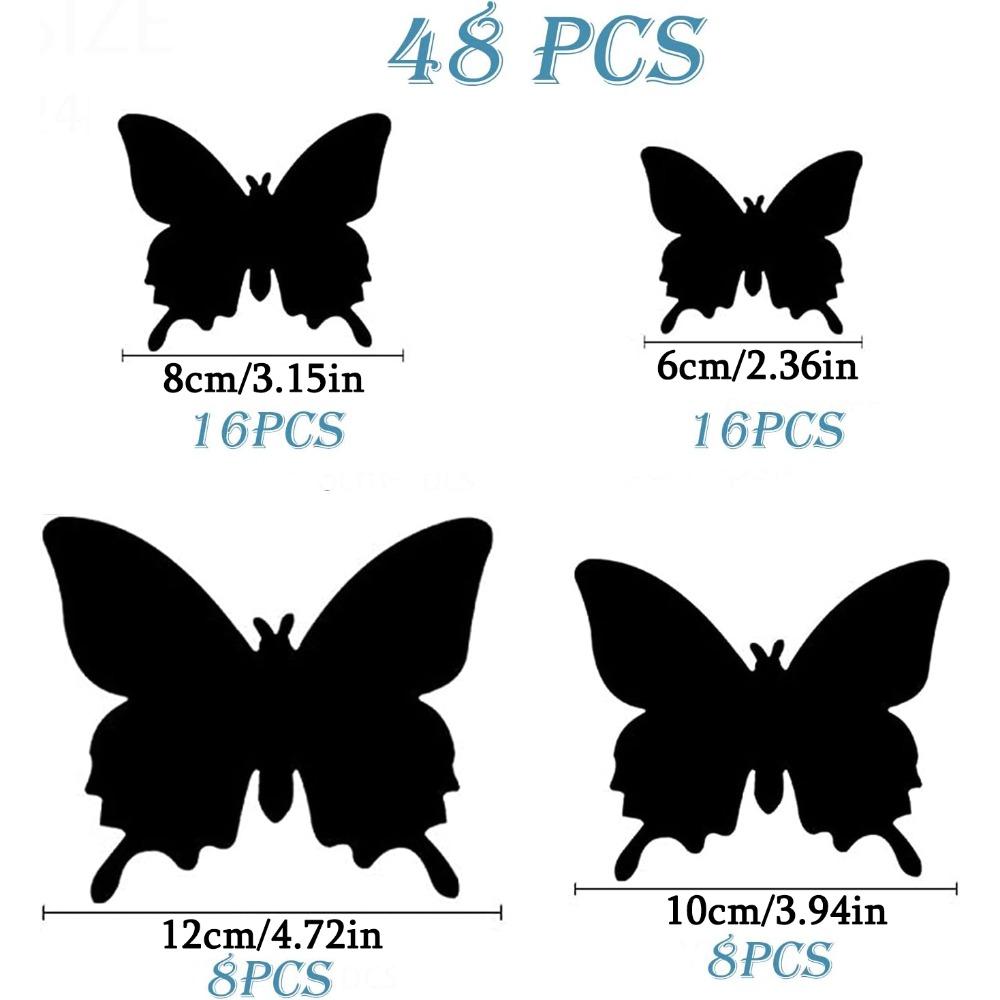 48PCS Butterfly Wall Decor, 3D Butterflies Stickers for Party Decorations with Magnets 48pcs Colorful