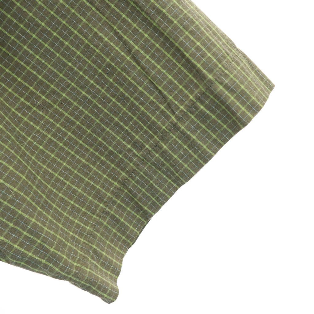 Gap Check Short Sleeve Shirt M Khaki Men's Used