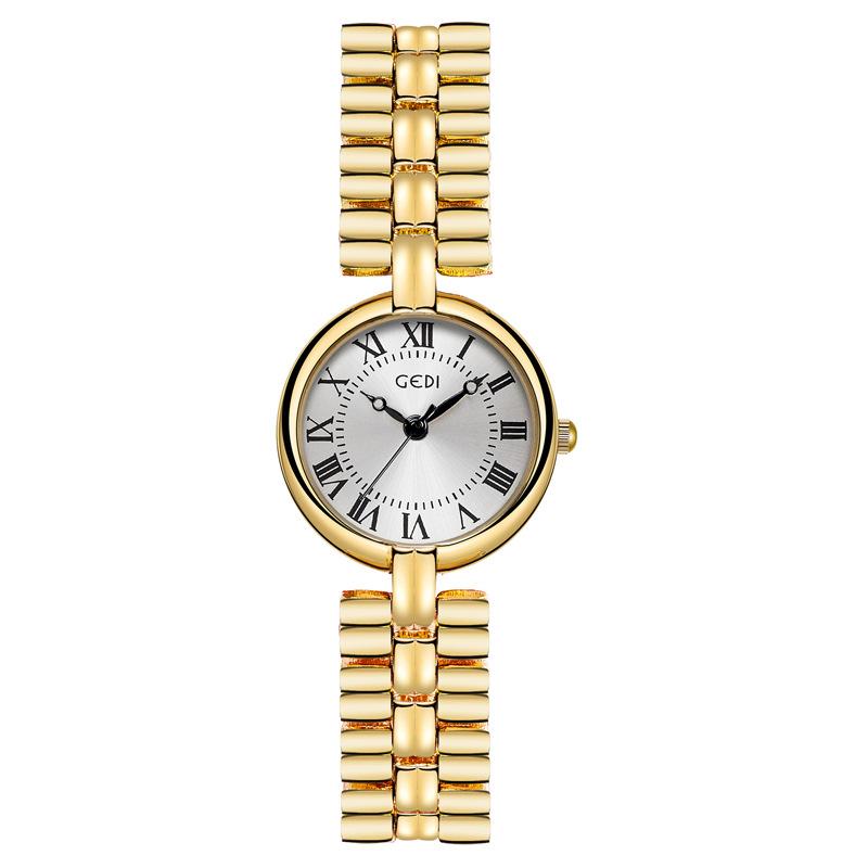 Gold Women'S Watch Women'S Watch Fashion Waterproof Simple Best-Selling Quartz Watch