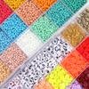 28/48 Grids Glass Beads Seed Beads Polymer Clay Beads Loose Spacer Beads Jewelry Making Kits DIY Necklace Bracelet Beads Kit
