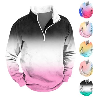 Wiosenno-jesienna męska bluza ze stójką to luźne swetry na świeżym powietrzu