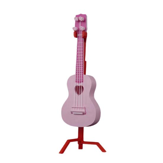 Mini Musikinstrument Modell Miniatur Gitarre Ukulele Guzheng Spielzeug mit Ständer für Puppenhaus Zubehör Heimdeko