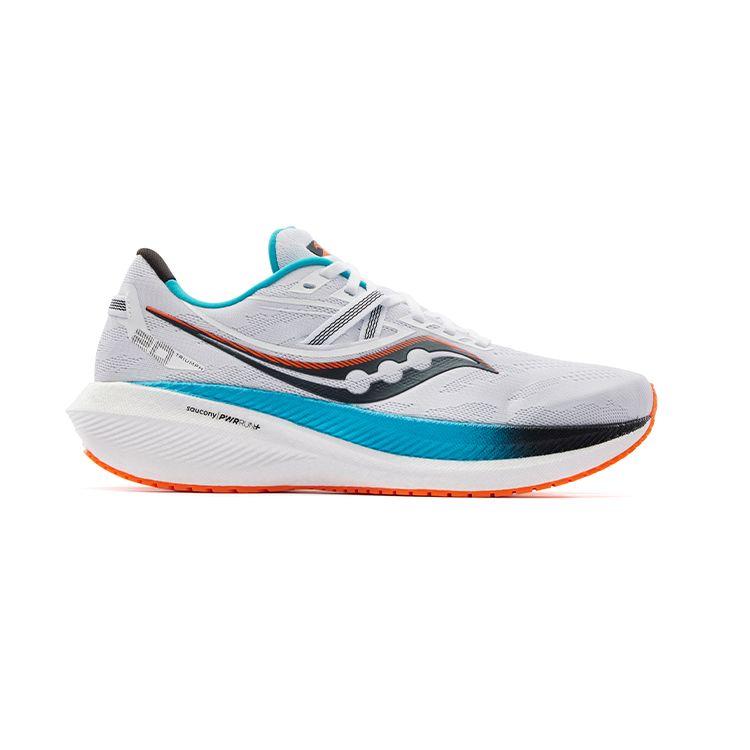 Saucony Triumph 20 Minimalist Comfortable Cushioning Non-Slip Lightweight Low-Top Training Running Shoes Unisex sneaker White Orange S20759-185