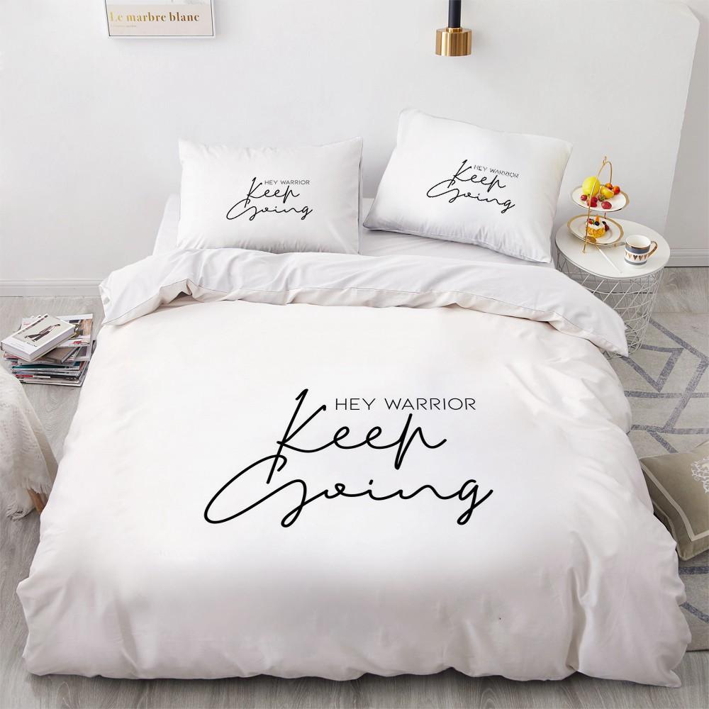 

Комплект постельного белья с буквами King Size, черный, с вдохновляющими словами, комплект постельного белья для близнецов, узор «Королева», микрофибра, чехол для девочки EU SK(260x220cm)