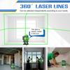 New 6000mAh 16/12/8 line Laser Level 360°Rotary Indoor Outdoor Horizontal Vertical Cross Auto Measuring 4D Adjustable Green Light Self-Leveling