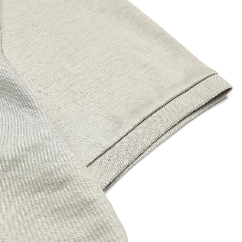 FILA White Fashion Simple Classic Casual Versatile Comfortable Brand Logo Knitted Short Sleeve Polo Shirt Men tops Feather-Gray F51M623101FGY