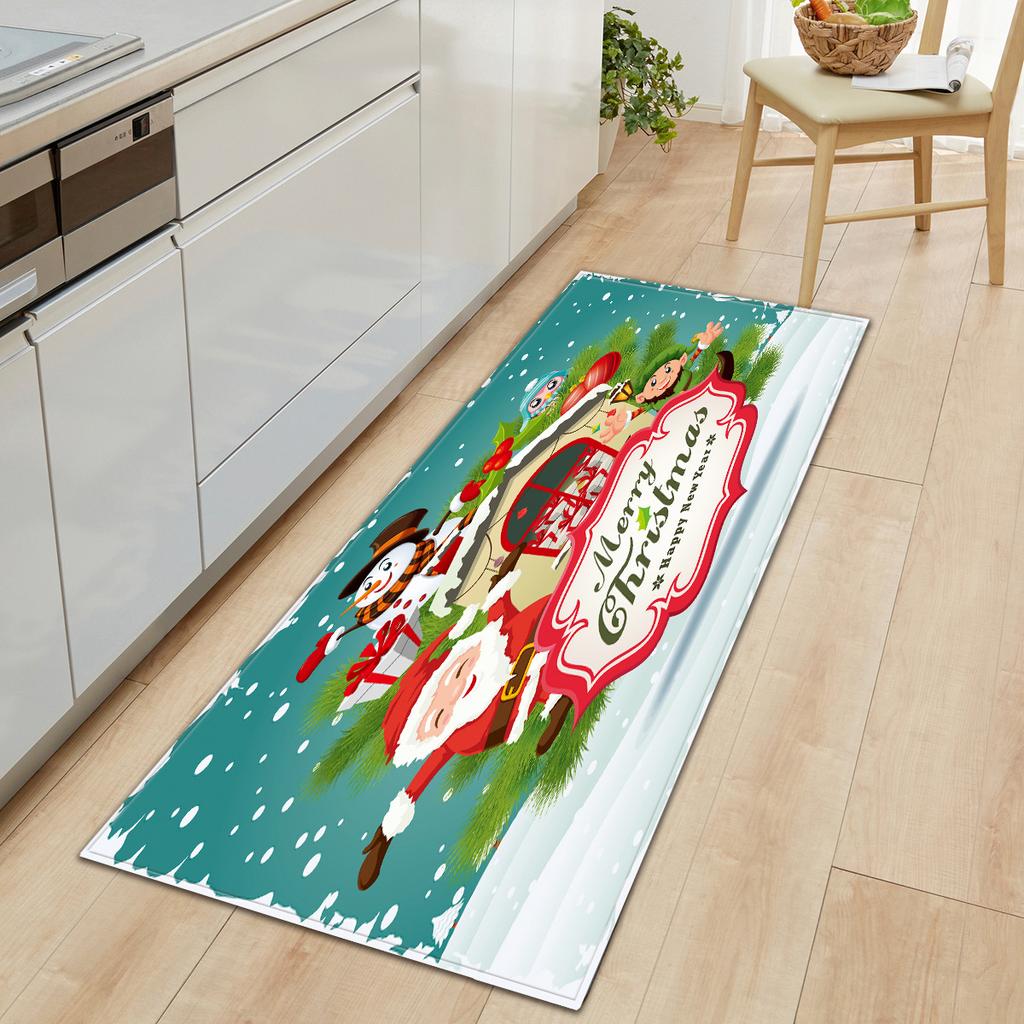 Christmas Kitchen Sand Carpet Doormat Long Floor Mat