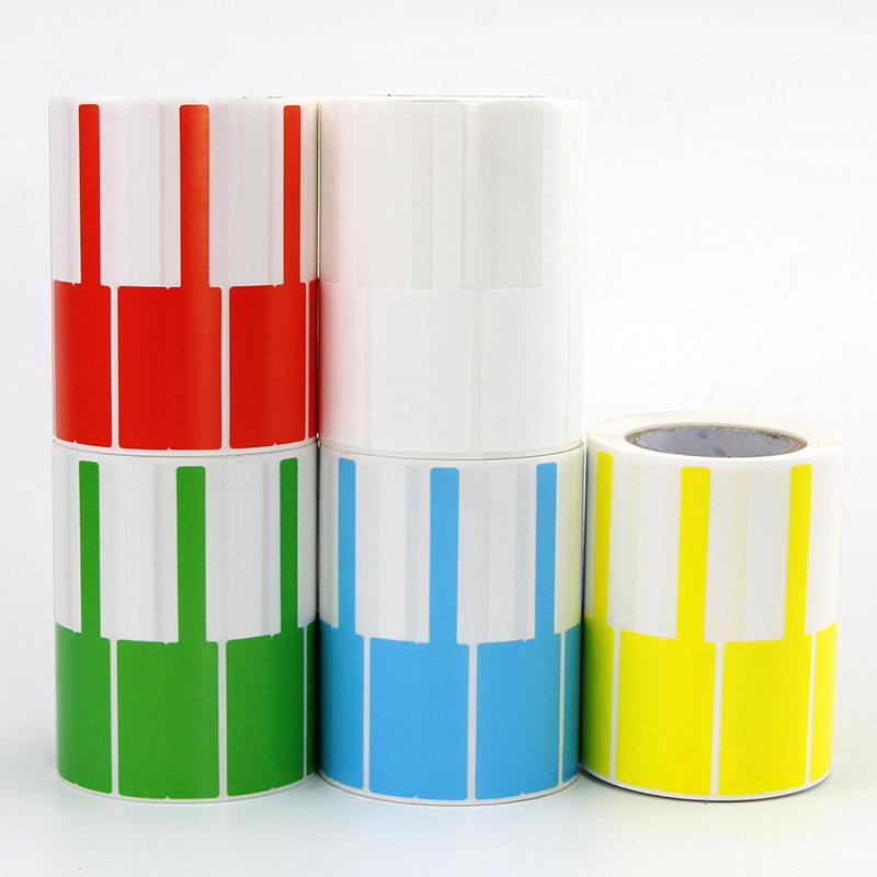P-Type Color Self-Adhesive Cable Labels, 84x26mm & 70x24mm, Synthetic Paper for Network and Power Cords