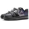 Nike Air Force 1 Slip Resistant Abrasion Resistant Low top Skateboard Shoes Unisex Black Purple CW2288-001(Team285-)