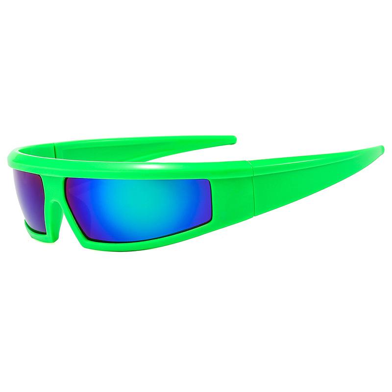 

Wrap Around Punk Y2K Sunglasses Women One Piece Narrow Edge Future Wind Sun Glasses Trendy Men Outdoor Goggle Shades 2025 As shown зелений
