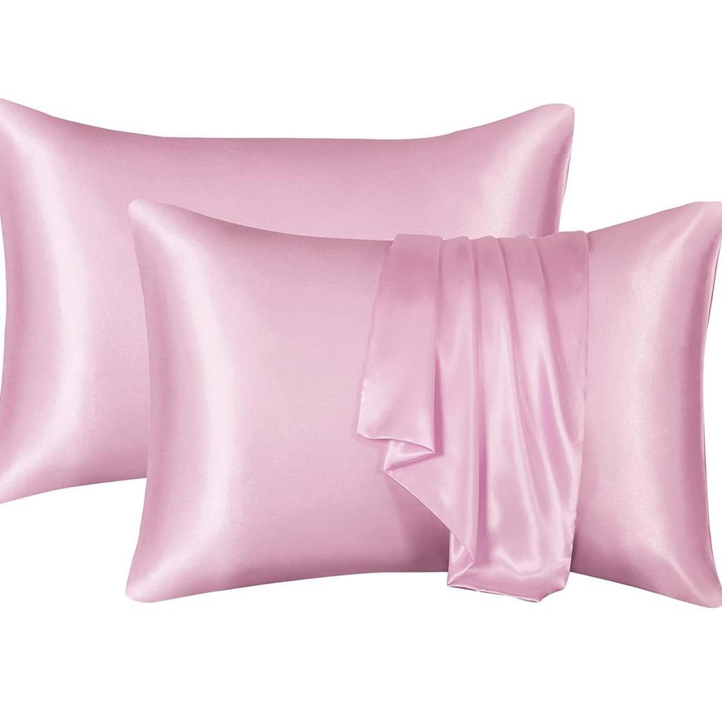 2Pieces Satin Pillowcase Set 50x66cm Optional Color Smooth And Soft Pillow Covers For Hair And Skin Protection