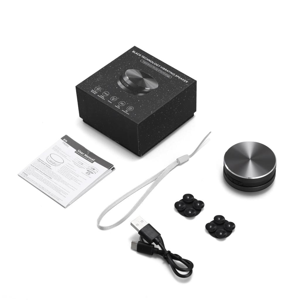 Vibration Speaker | 360° Surround Sound, Bluetooth 5.1, TWS Stereo, Aviation Aluminum, Strong Suction Cup - Portable Wireless Speaker