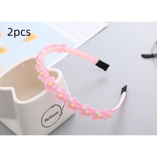 2pcs  Headbands New Face Wash Hairbands for Kids Girls Boutique Hair Hoop Handmade Headwear Hair Accessories