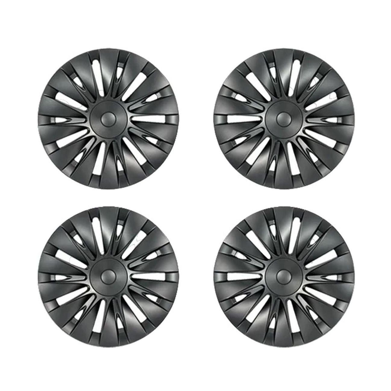 Gunmetal Grey Wheel Cover for 2017-2024 Tesla Model Y 19  Sunburst Sport Wheels