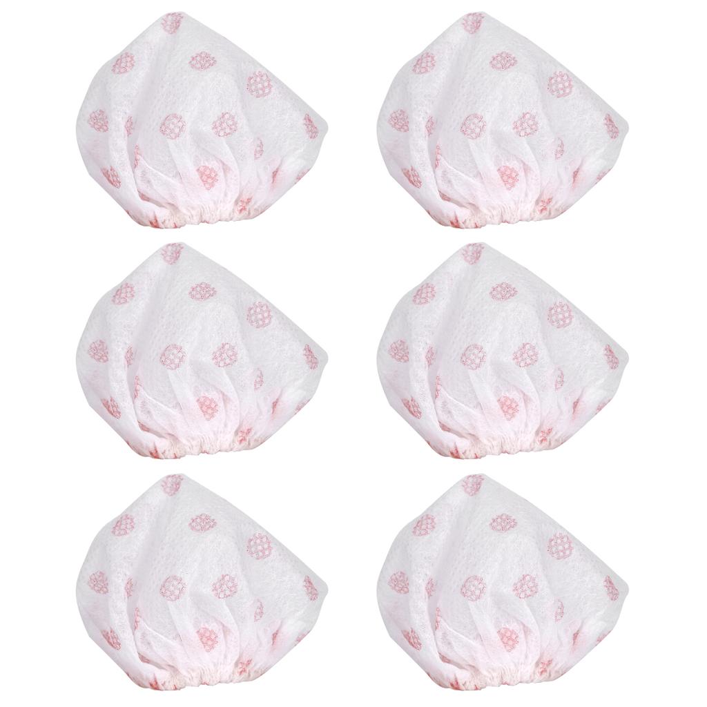 100Pcs Non Woven Disposable Microphone Cover Accessory for KTV Interview Stage Performance(White with Red Dot )