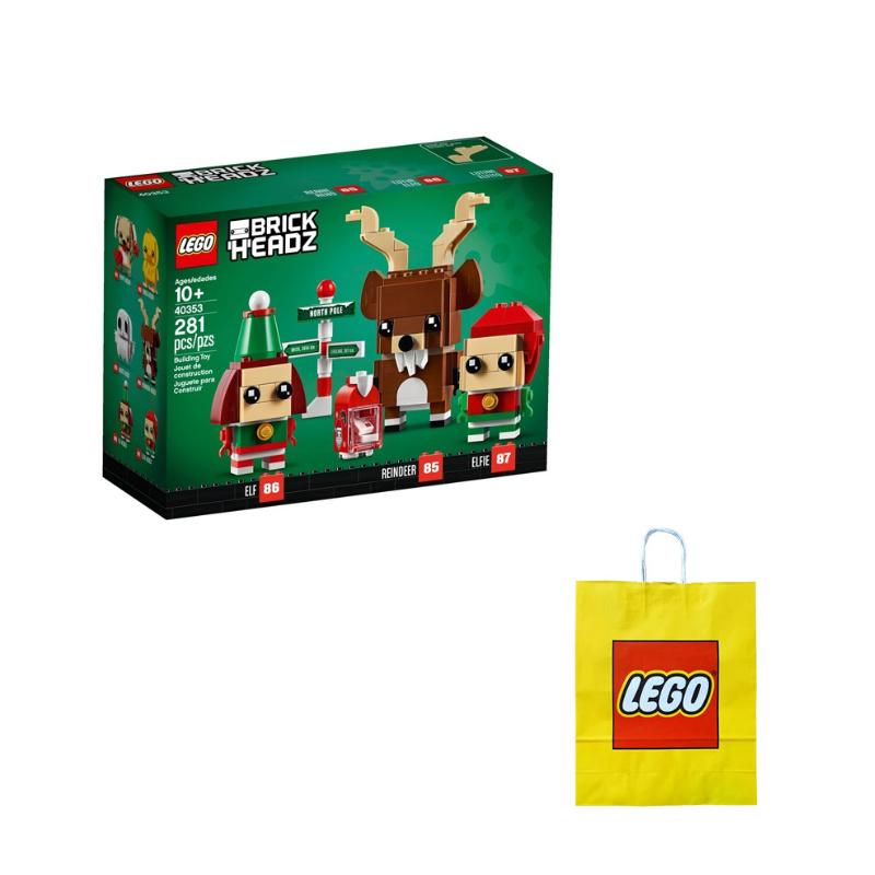 LEGO BrickHeadz Christmas Reindeer, Elf, And Elfie Set 40353