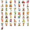50pcs Creative Summer Beverages PET Transparent Material Stickers Handheld Account Material Decorative Decal