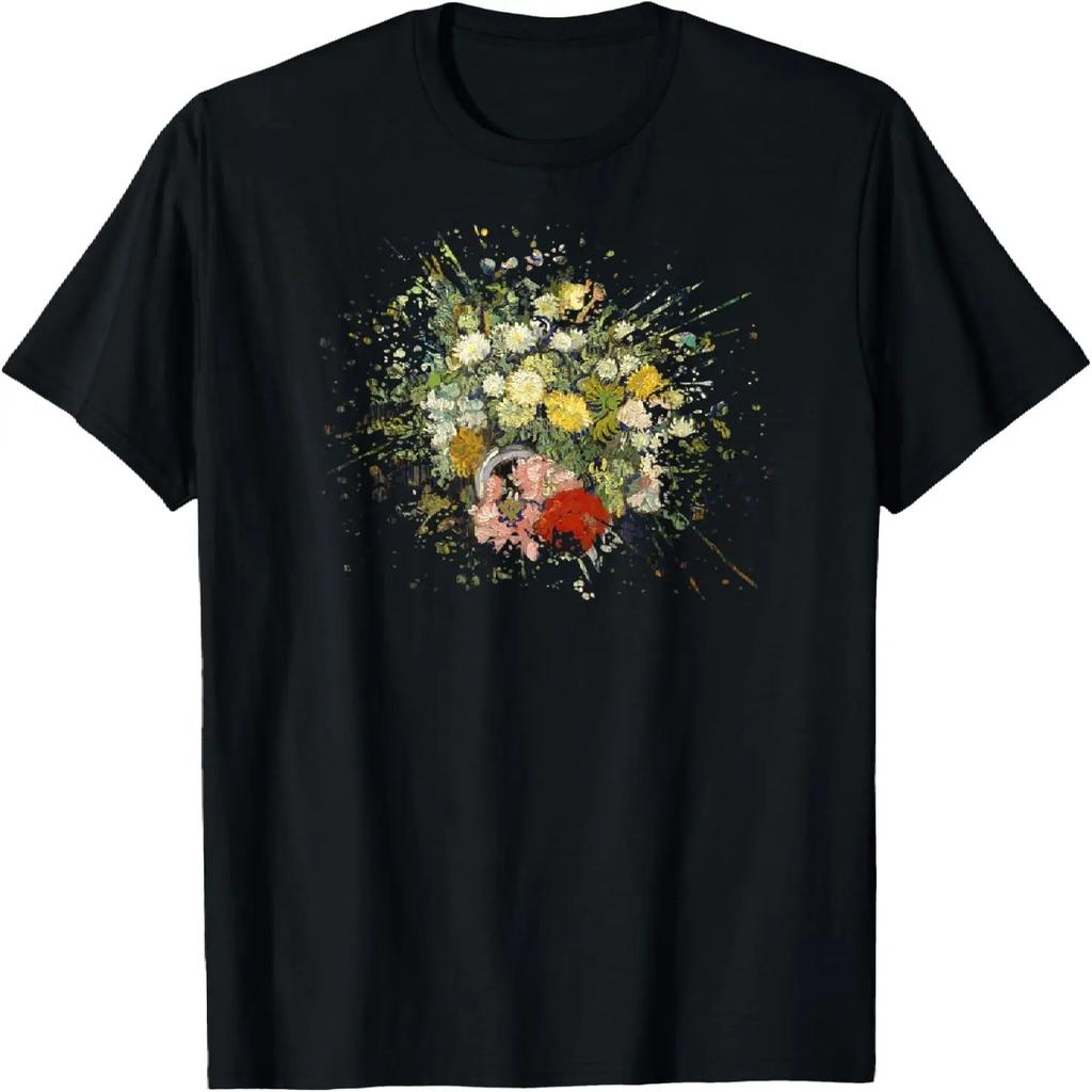 Famous Vintage Art_ Bouquet of Flowers In a Vase by Van Gogh T-Shirt