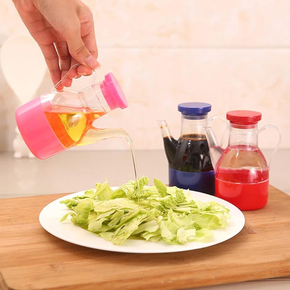 Plastic Oil Dispenser Leakproof Condiment Container Household Vinegar Bottle  Dining Table
