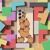 Cute Cartoon Capybara For Samsung S9,S10,S20,S10,S21,S25,S24,S23,Ultra,FE,Plus,Lite,Soft Silicone Black Case