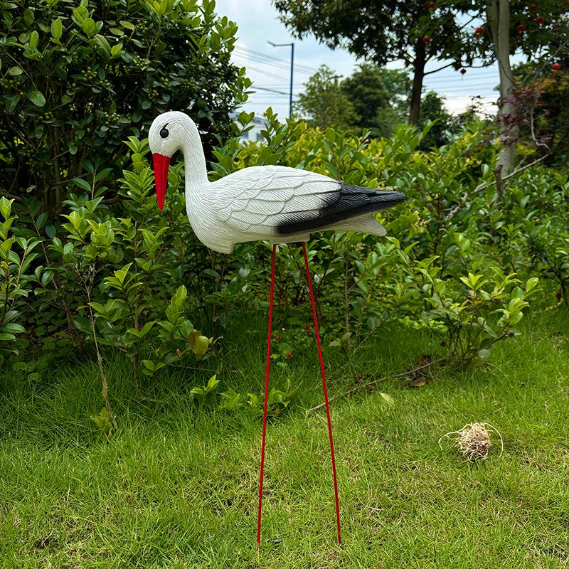 Garten-Außendekoration Simulation Plastik Roter Kronenkranich