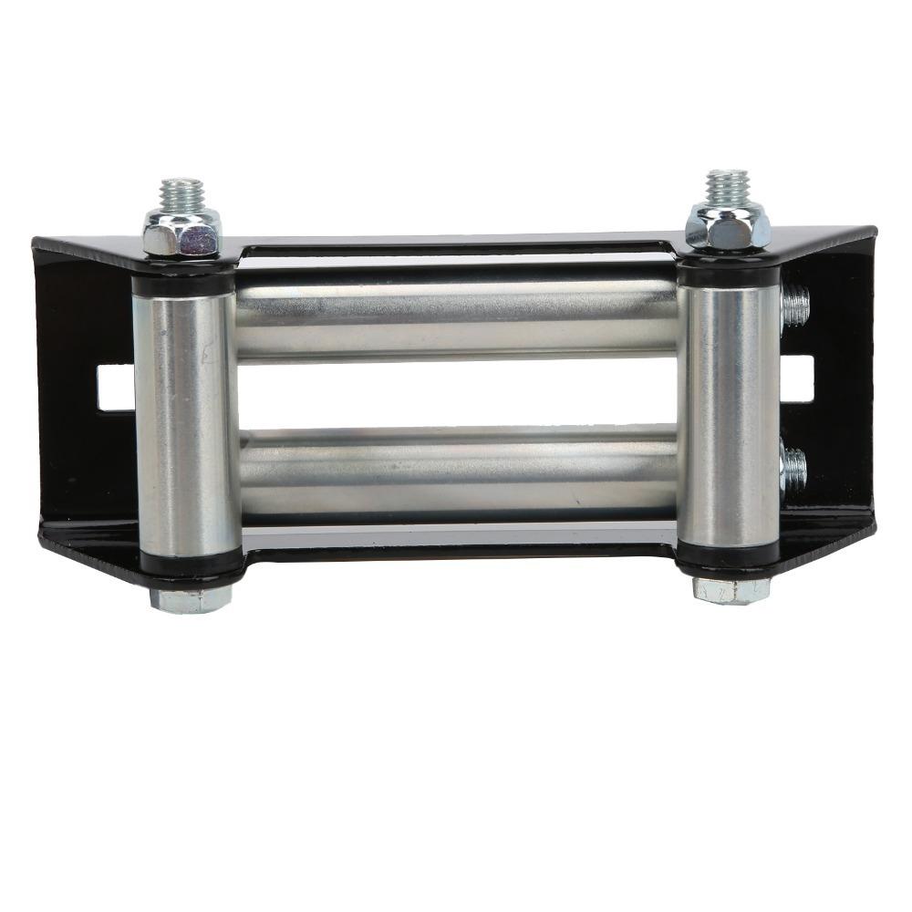 152mm/6in Winch Roller Fairlead Iron Zinc Plated Heavy Duty Winch Fairlead For Steel Cable