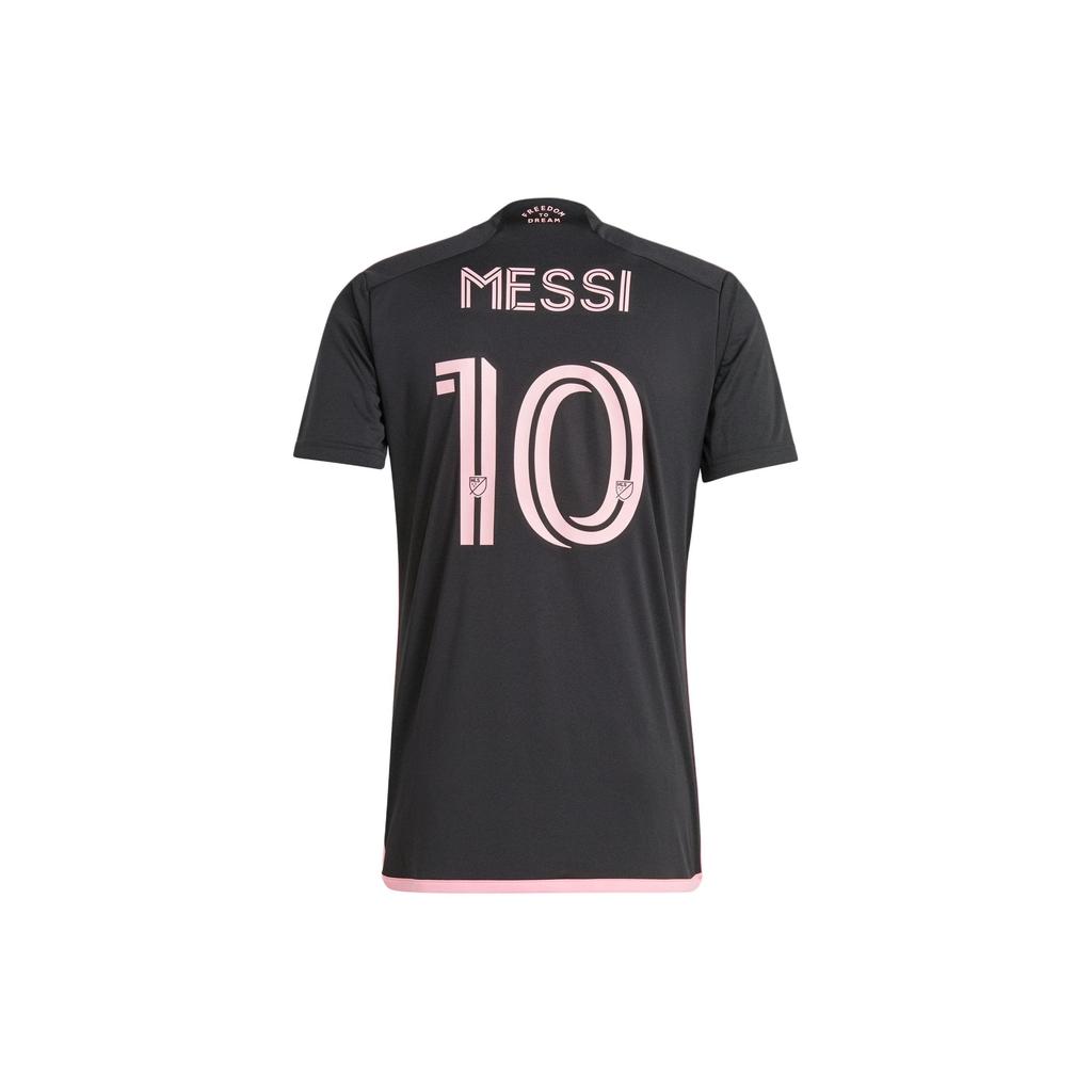 adidas Maillot extérieur unisexe Inter Miami CF 23/24 Messi Noir Rose JE9744
