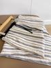 Women's Striped Linen Trousers: Fashionable, Cowhide, Minimalist, Wide-Leg with Drawstring Waist.