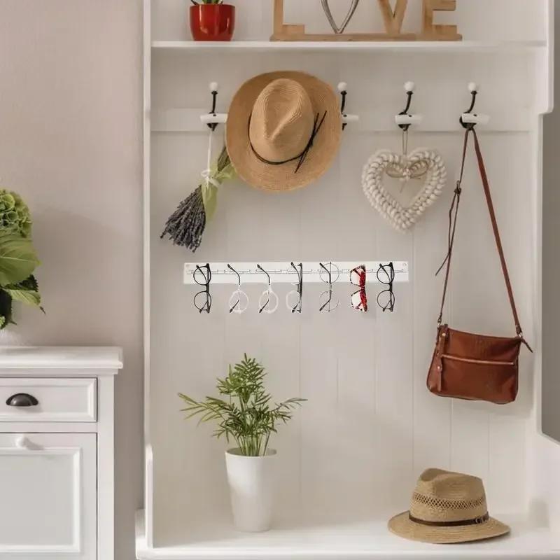 Organizzatore Portaocchiali Montaggio a Parete Acrilico Trasparente Portaocchiali da Sole Per Parete 7 Fessure Espositore per Occhiali da Sole Decorazione per la Casa Portaocchiali