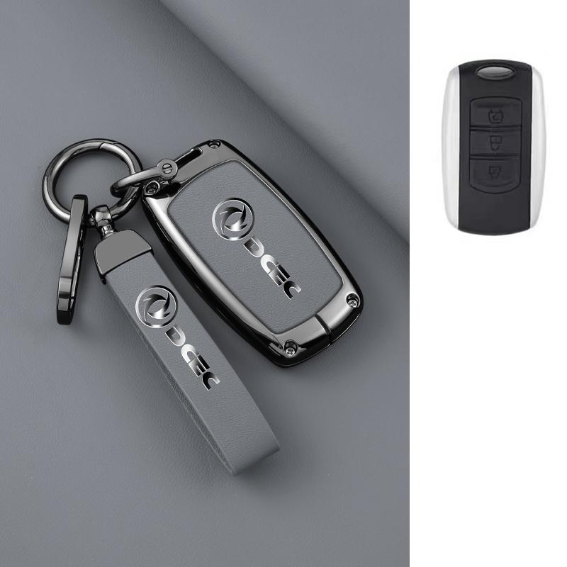 Car Remote Key Cover Case Shell For Dongfeng Dfm Dfsk Glory 580 F507 S30 H30 Ax7 Alloy Leather Protector Keychain Accessories