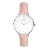 BUREI Analog Quartz Watch with Waterproof Pink Leather and Cute Popular Brand for Commuting and Slim and Lightweight Women's Band, Simple, Stylish,