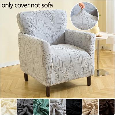 1 buc Husă Jacquard pentru Sofaua Club Elastică Husă Tub Fotoliu Culoare Solidă Husă pentru Canapea Simplă pentru Decor Acasă Hotel Birou