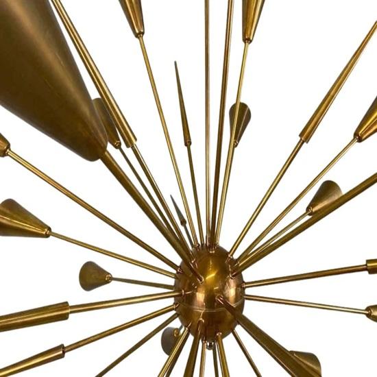 Modern Sputnik Chandelier Ustinov Style 32 Arm 24 Light Mid Century Brass Sputnik Chandelier Light Fixture