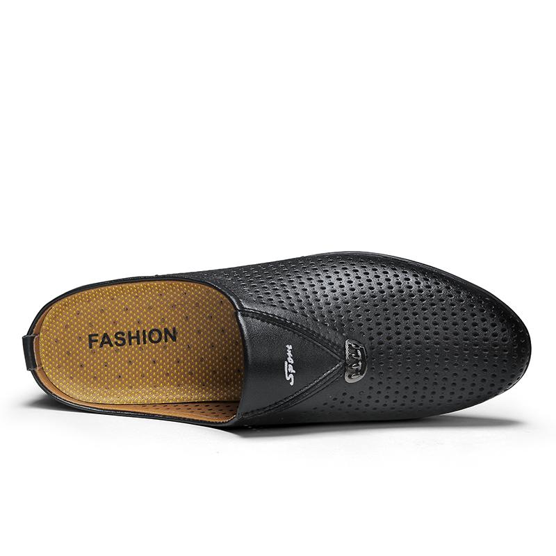 Lässige Hausschuhe Herren Halbschuhe Offizielle Formelle Schuhe Mann Leder Herren Business Schuhe Atmungsaktive Luxus Kleiderschuhe Für Sommer