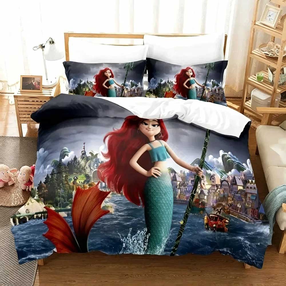Ruby Gillman Cartoon Duvet Cover Pillowcase Print Girl Bedding Set For Kids Adults Single Double King Large Size