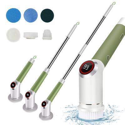Electric Spin Scrubber IPX5 Waterproof Dual Speed LCD Display Cordless Power Shower Scrubber with