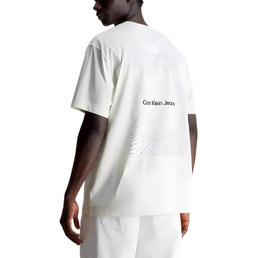 CALVIN KLEIN Relaxed Back Logo T Shirt T Shirt Men's White J30J325492-CGA
