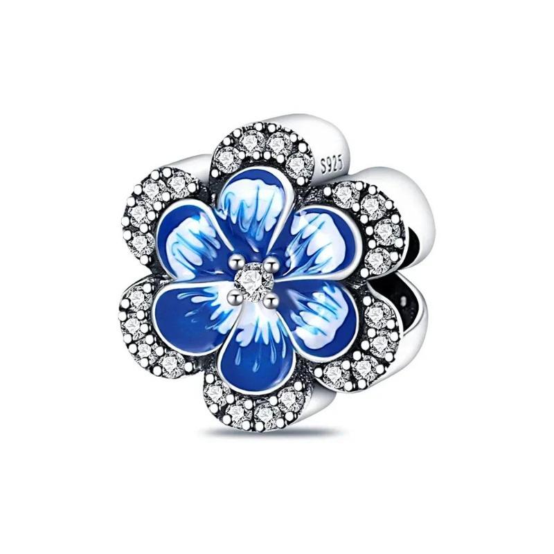 Kupfer Romantische Blumen Anhänger Blühende Rosen Anhänger Perlen Passend für Original Armbänder Halsketten DIY Schmuck Geschenk für Frauen